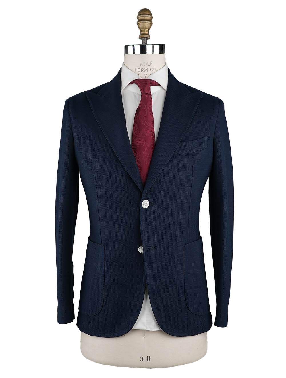 Barba Napoli Dark Blue Cotton Blazer | IsuiT