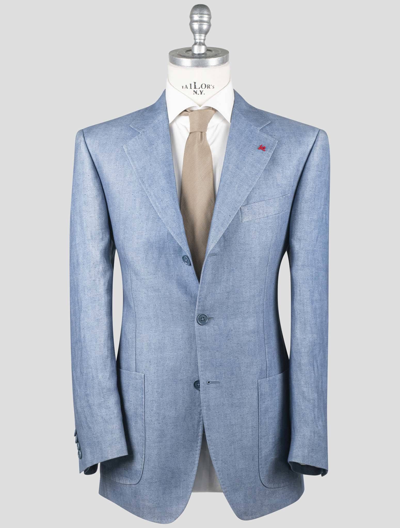 Isaia Light Blue Linen Blazer | IsuiT