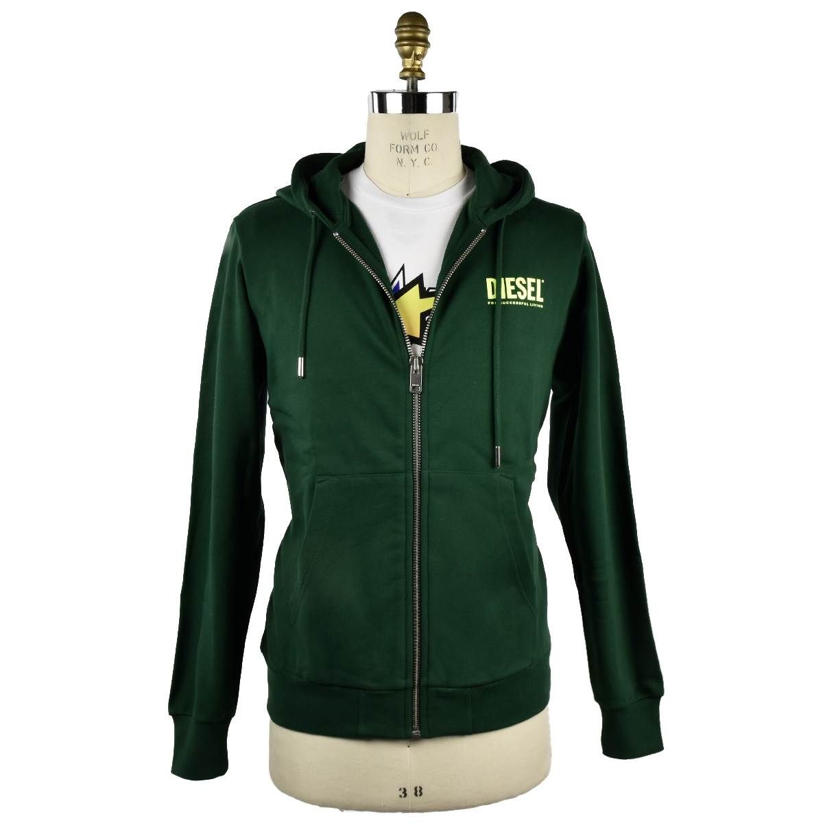 Pullover Diesel Wolf Hoodie Diesel Green Cotton Sweater