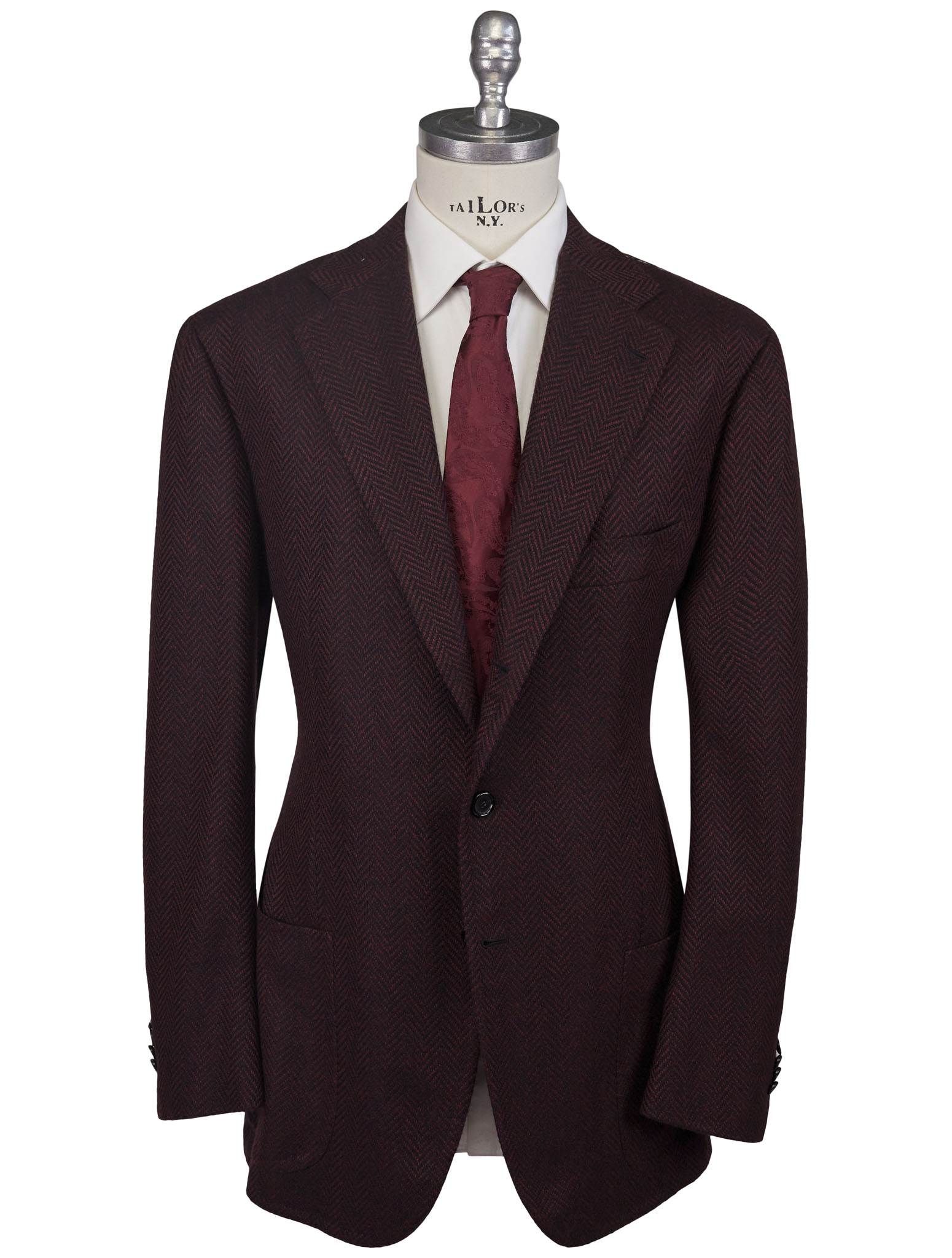 その他 Cesare Attolini Cesare Attolini Suit Gray Stripes - Peak Lapel Double