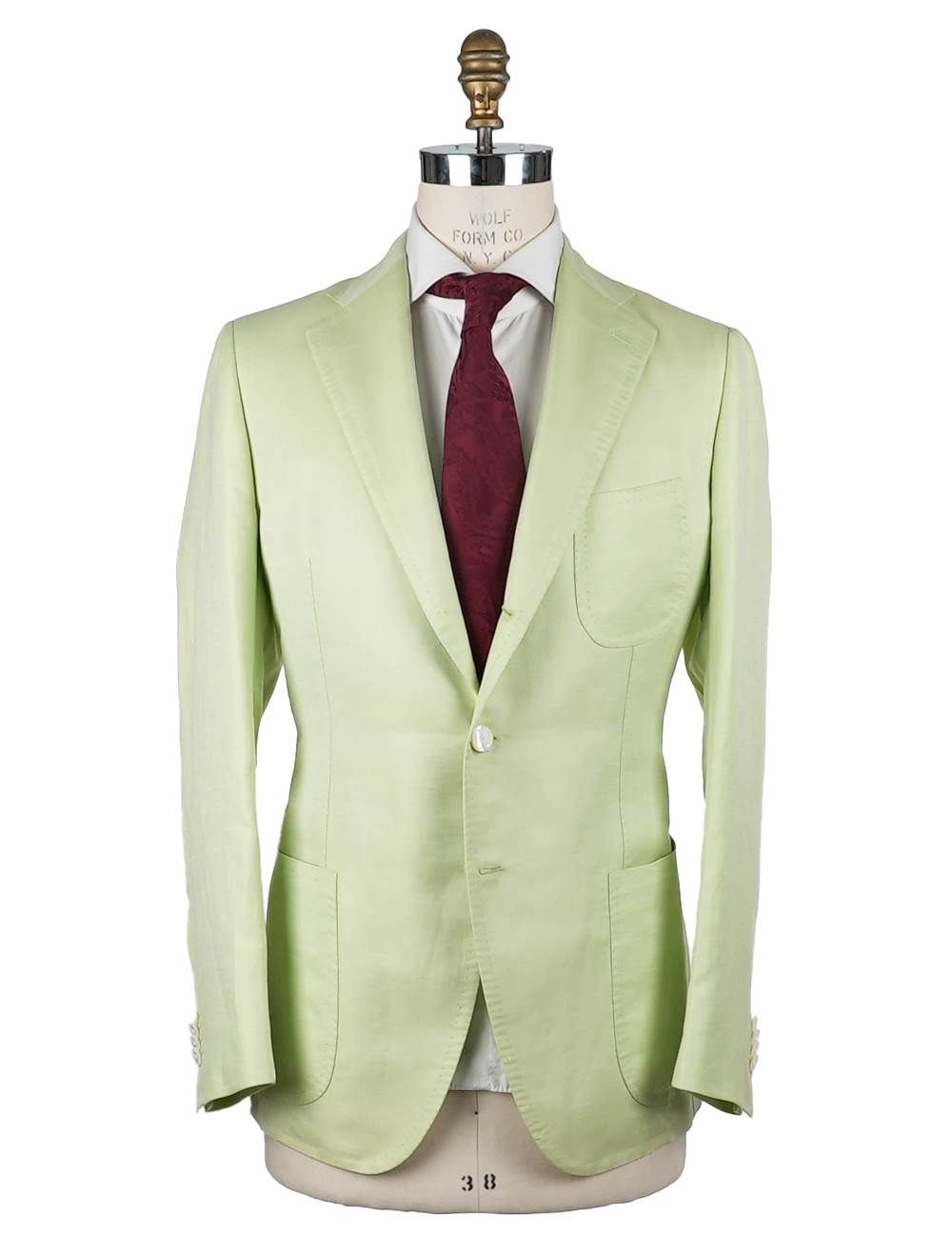 Cesare Attolini Light Green Linen Cotton Blazer | IsuiT