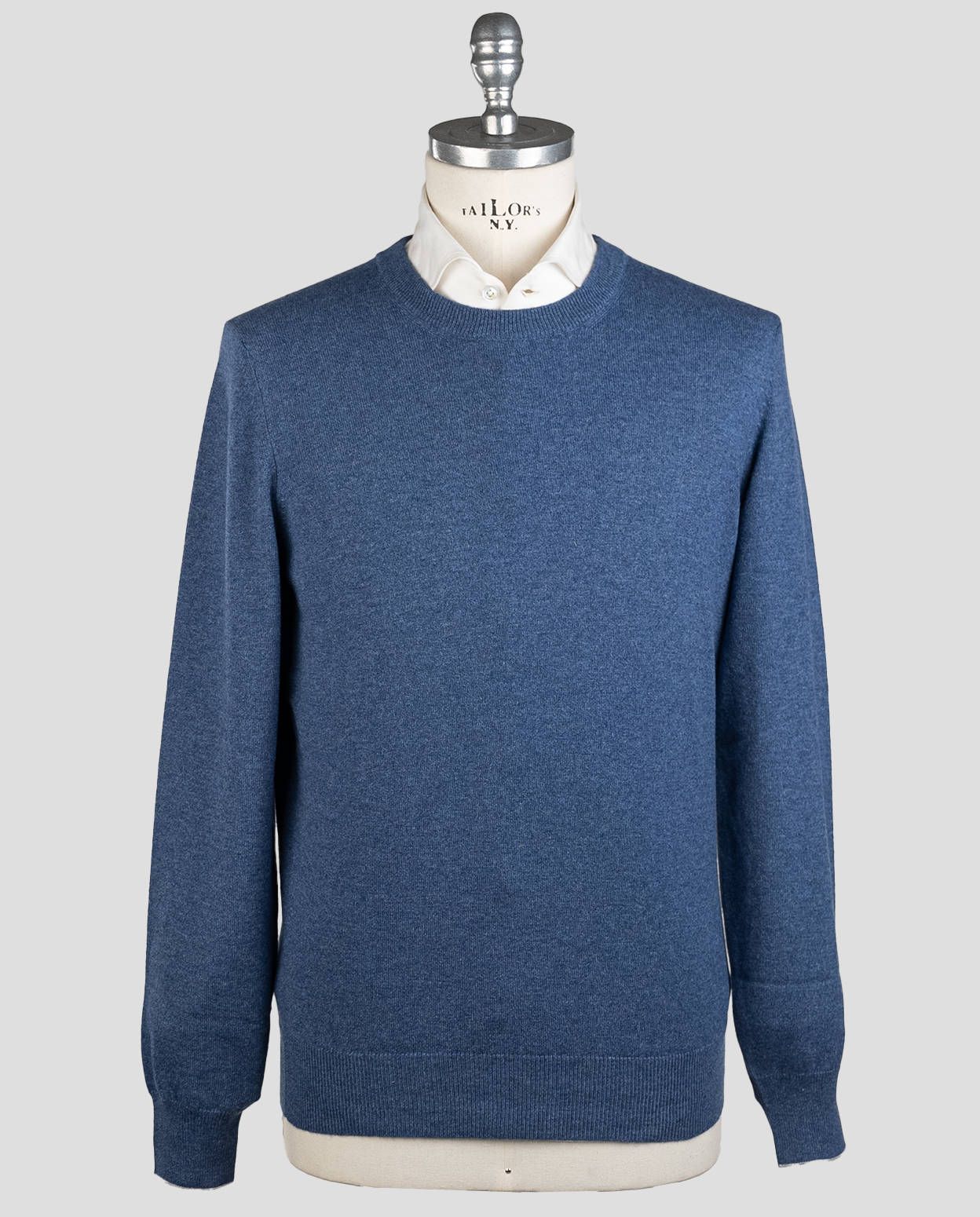 Brunello Cucinelli Blue Cashmere Sweater Crewneck | IsuiT