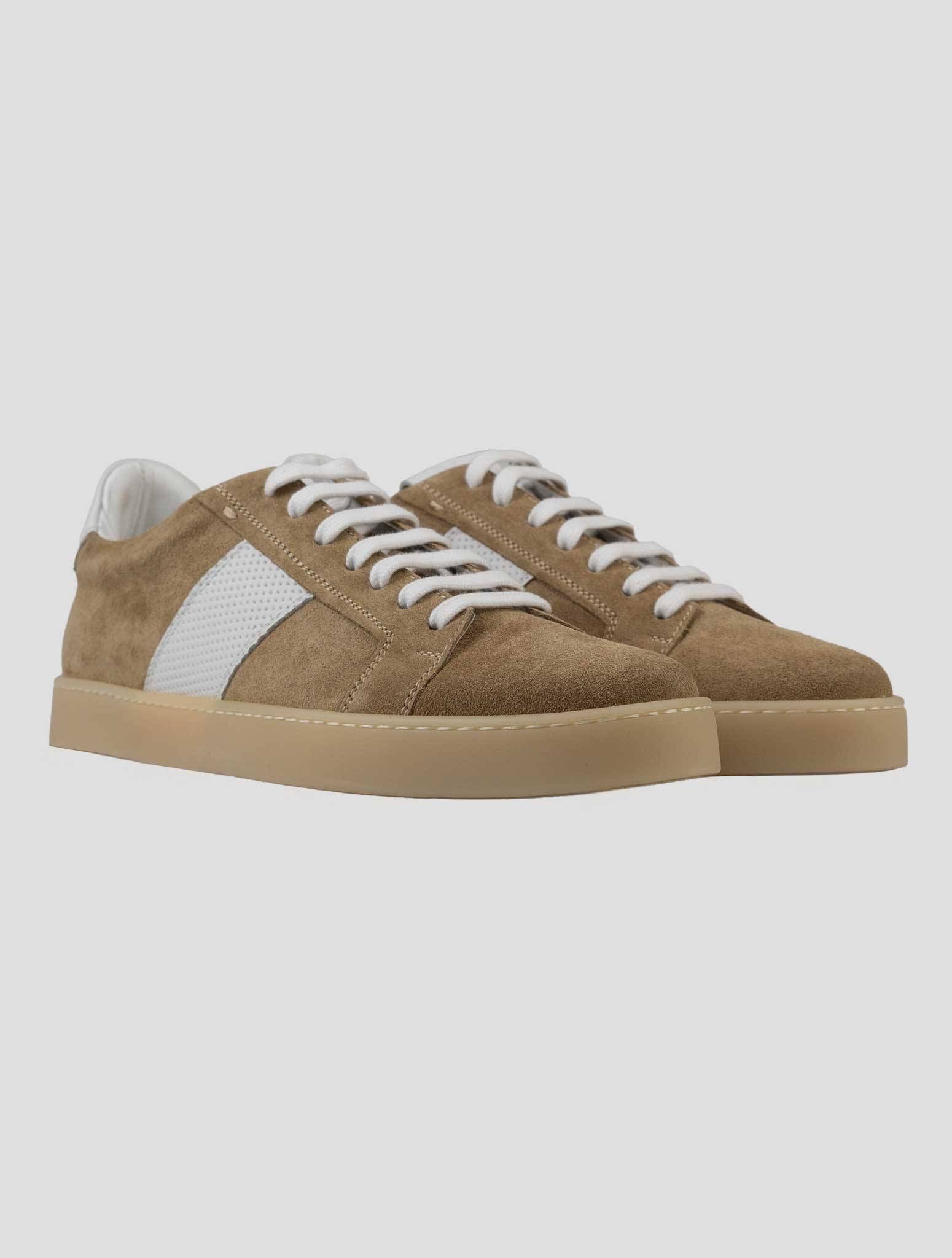 Luigi Borrelli Brown Leather Suede Sneakers | IsuiT