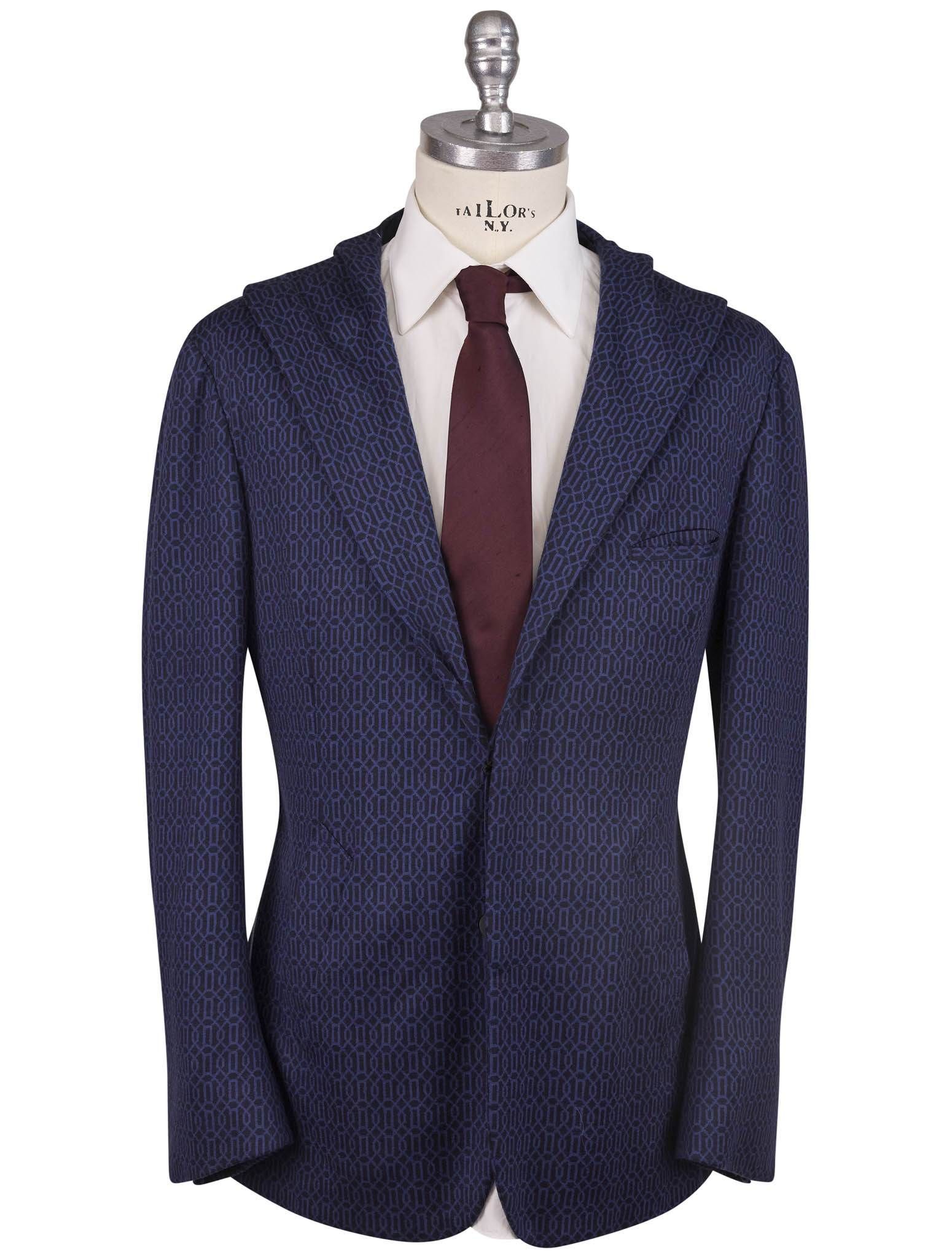 16万 新品☆Kiton キートン サックスブルー 無地 総手縫い☆長袖