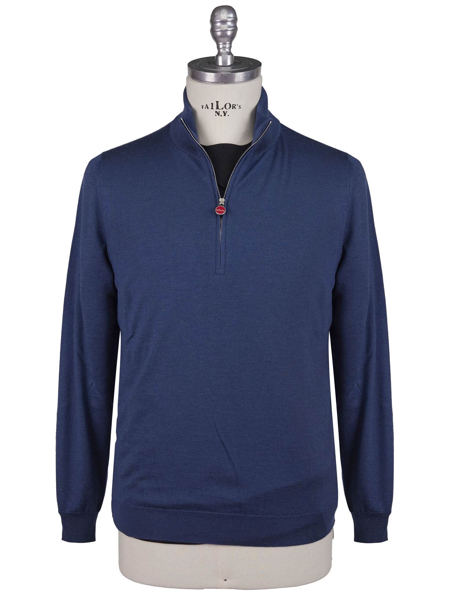 2025年冬【法人向けお歳暮】 Sweater Cashmere Silk Blue Kiton Half IsuiT | Zip トップス