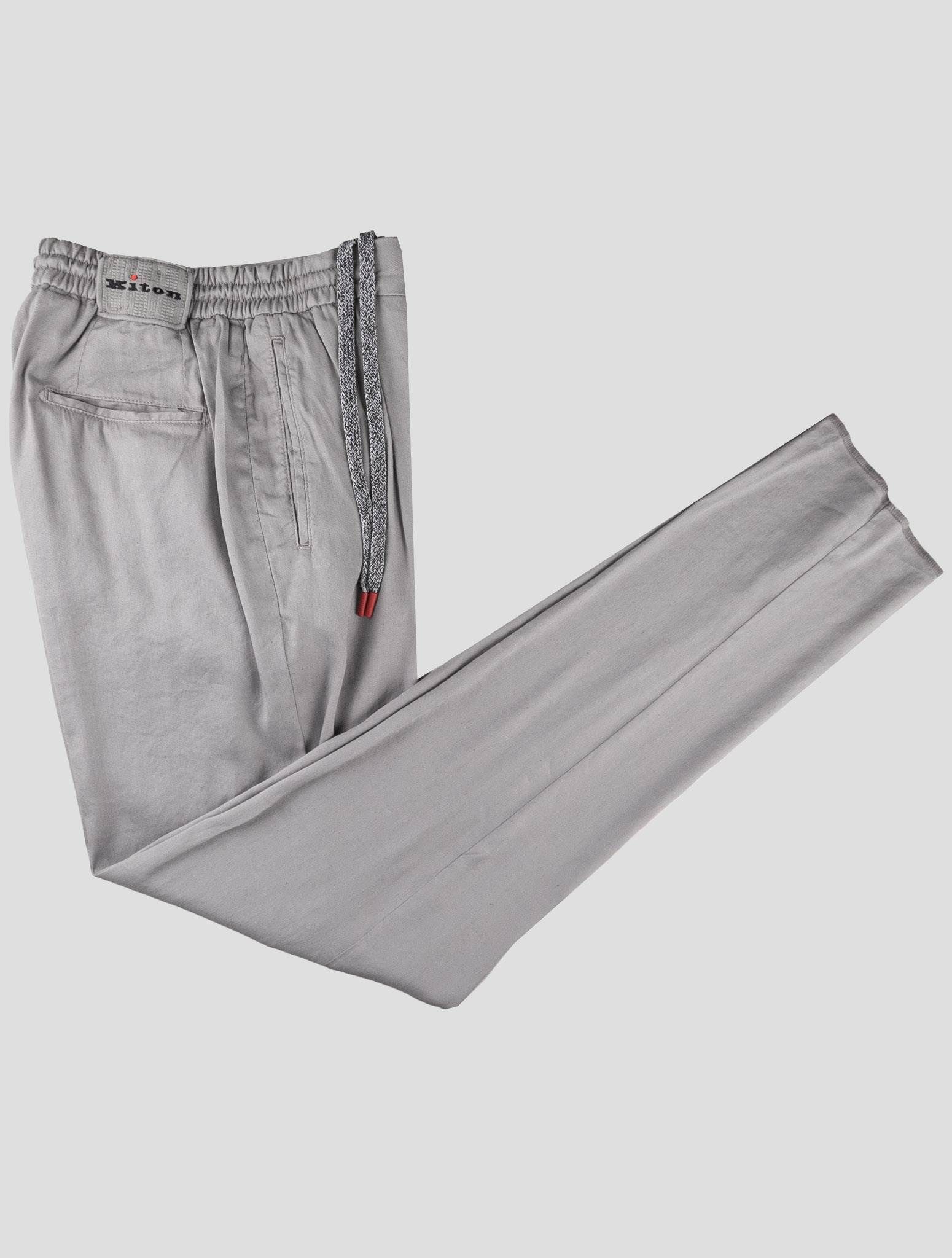 Kiton Gray Linen Lyocell Ea Pants | IsuiT