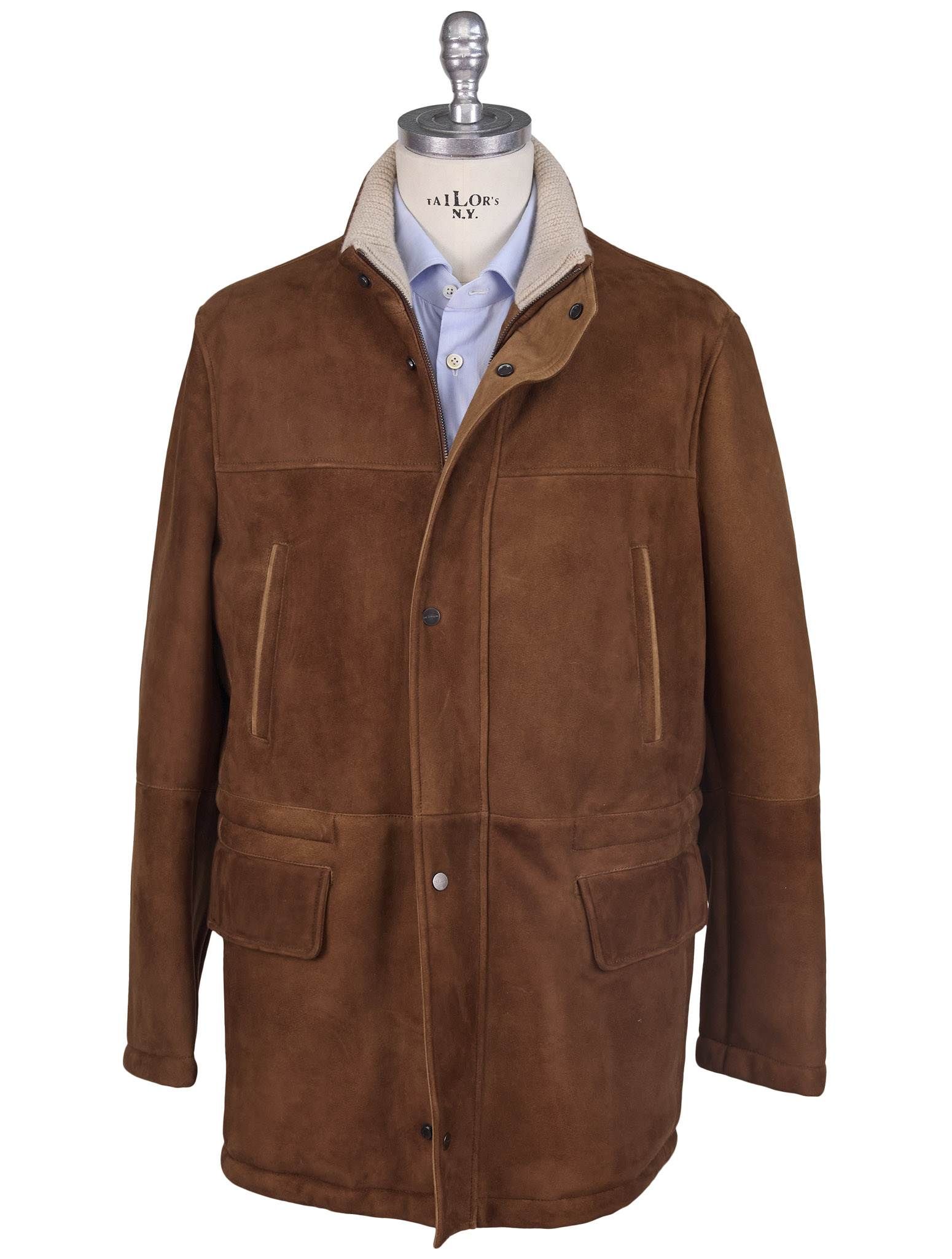 Kiton Brown Shearling Coat IsuiT