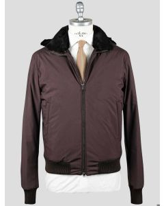 Barba Napoli Barba Napoli Brown Pl Pu with Lapin Fur Coat Brown 000