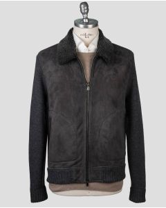 Cesare Attolini Cesare Attolini Gray Wool Cashmere Sheepskin Coat Gray 000