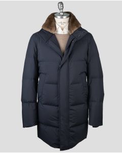 Cesare Attolini Cesare Attolini Blue Navy Pl Beaver Fur Coat Blue Navy 000