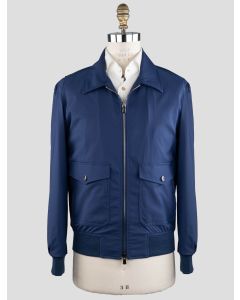 Isaia Isaia Blue Wool Pa Silk Ea Coat Blue 000