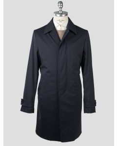 Kiton Kiton Dark Blue Virgin Wool Pa Ea Overcoat Dark Blue 000