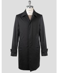 Kiton Kiton Black Virgin Wool Pa Ea Overcoat Black 000