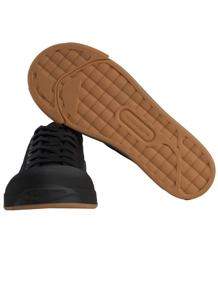 Bottega Veneta Black Canvas Vulcan Sneaker | IsuiT