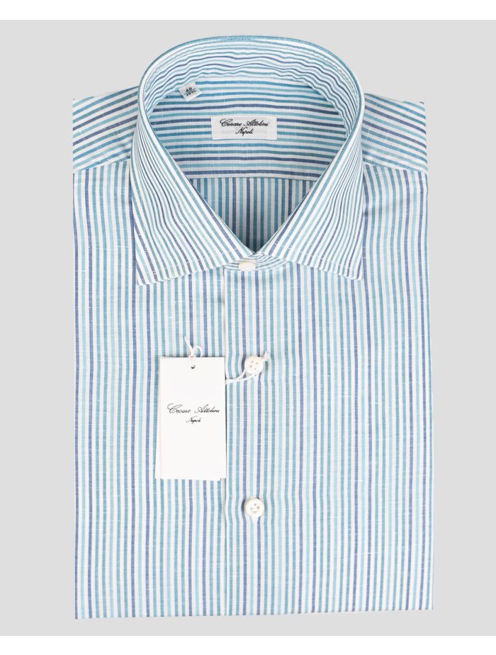 Cesare Attolini Multicolor Linen Cotton Shirt | IsuiT