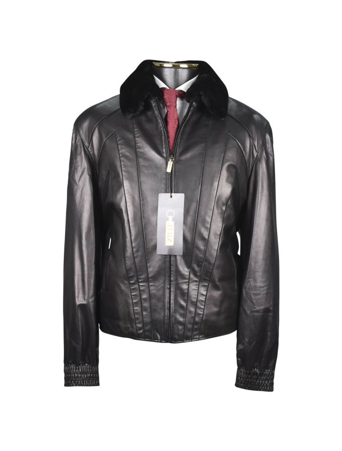 Zilli Black Leather Weasel Mink Fur Coat | IsuiT