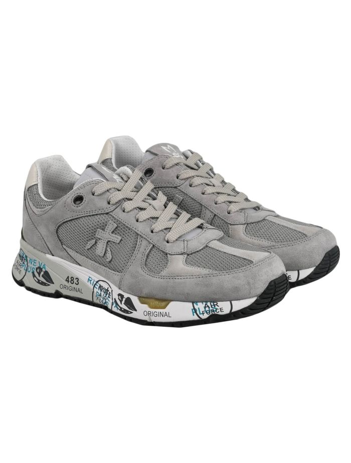Premiata Gray Leather Suede Pa Sneakers | IsuiT