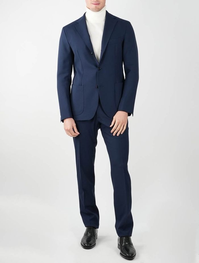 Sartorio Napoli Blue Virgin Wool Mohair Ea Suit | IsuiT