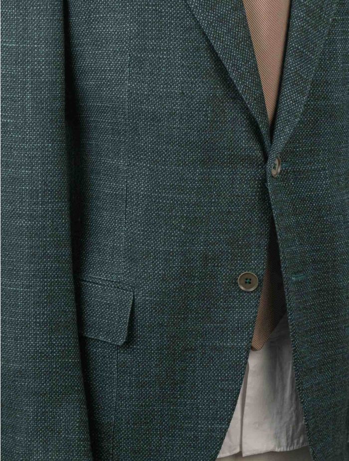 Isaia Green Silk Wool Cashmere Cotton Blazer | IsuiT
