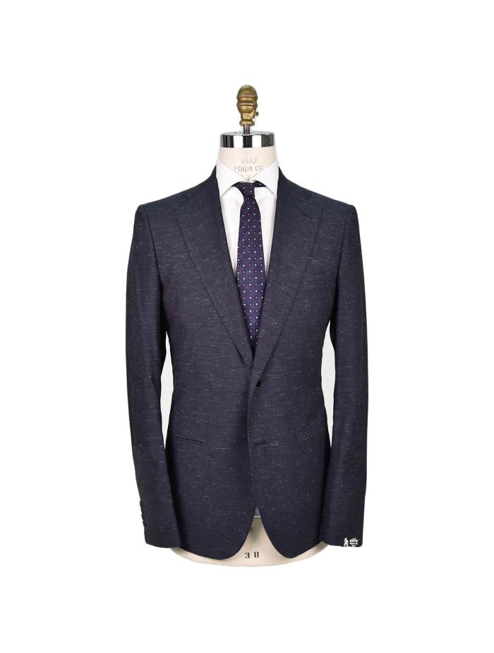 ナポリの粋、手縫いの芸術 【Sartorio Napoli】 ネイビースーツ SARTORIO NAPOLI Blue Cotton Pl Suit | IsuiT