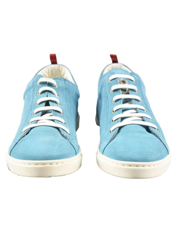 KITON Light Blue Leather Suede Shoes | IsuiT