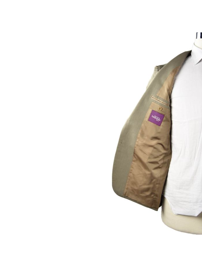 SARTORIA PARTENOPEA Beige Cotton Blazer | IsuiT