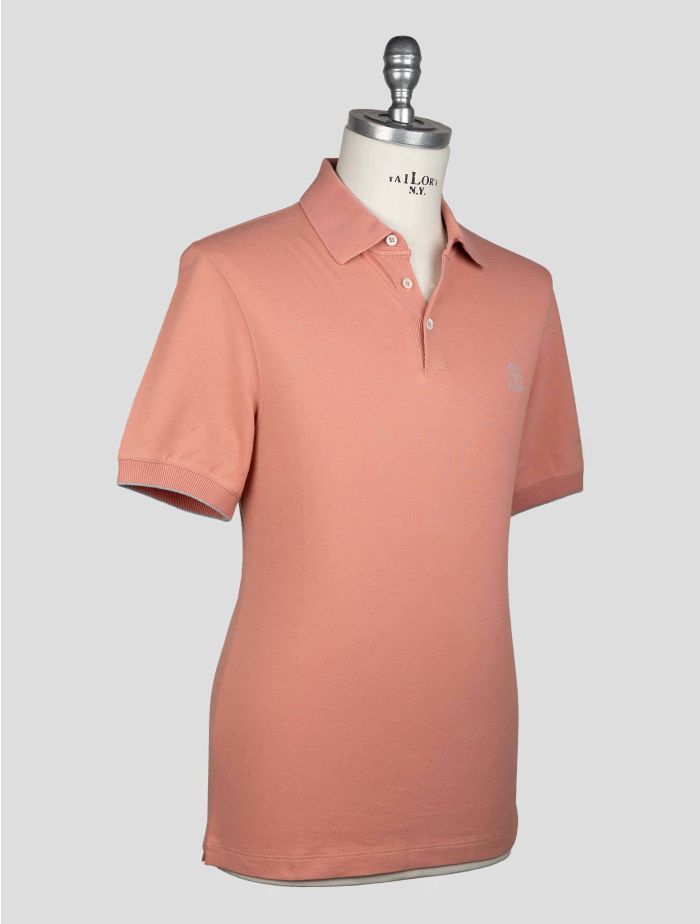 BRUNELLO CUCINELLI スリムフィット レッドポロシャツ BRUNELLO CUCINELLI スリムフィット レッドポロシャツ