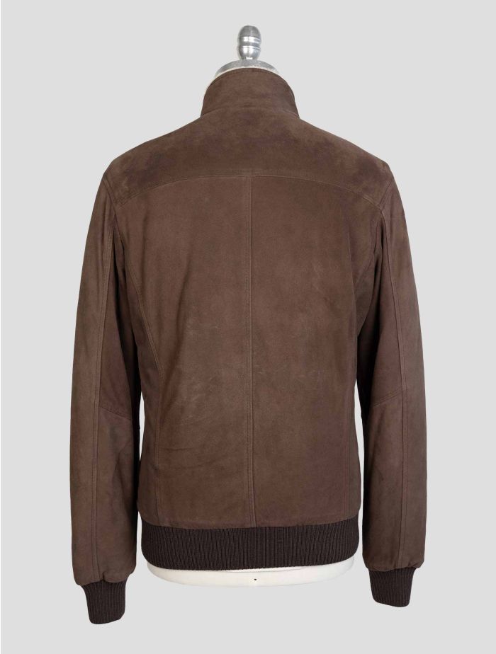 Barba Napoli Brown Leather Suede Coat | IsuiT
