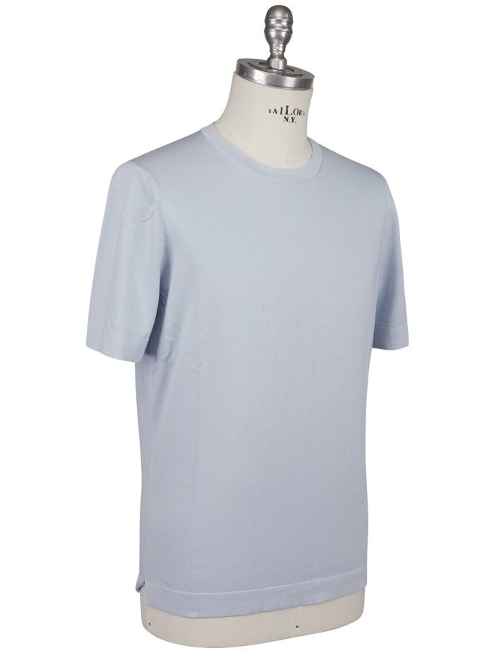Gran Sasso Light Blue Cotton T-shirt | IsuiT Gran Sasso Light Blue Cotton T-shirt | IsuiT