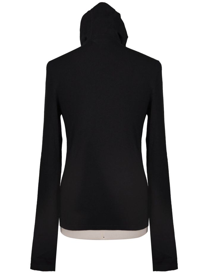 【送料&関税込】Bottega Veneta Black Stretch Cashmere Blend Bottega Veneta Black Cashmere Pa Pl Ea Sweater Hoodie | IsuiT