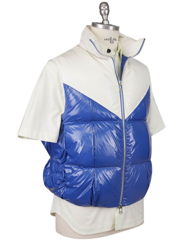 Bottega Veneta Blue White Pa Gilet | IsuiT