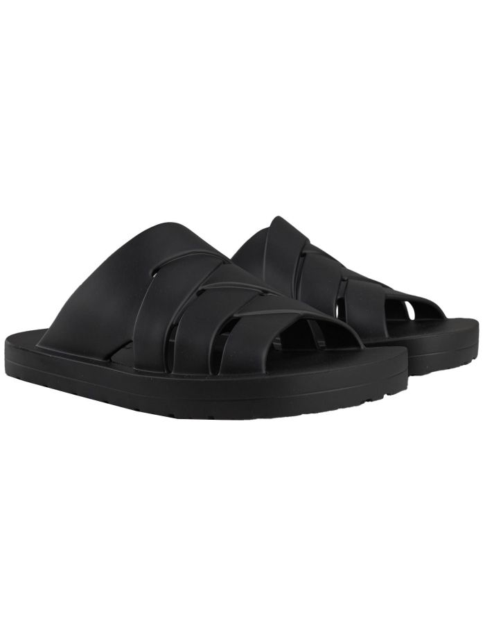 Bottega Veneta Black Rubber Sandals | IsuiT