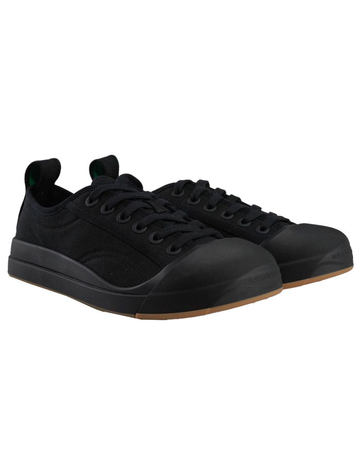 Bottega Veneta Black Canvas Vulcan Sneaker | IsuiT