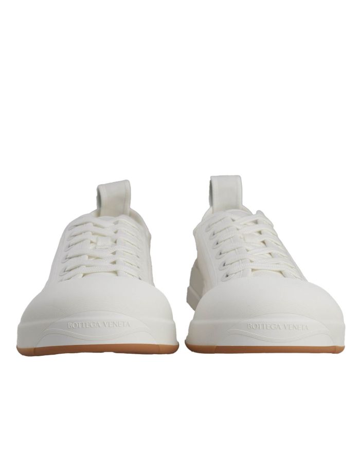 Bottega Veneta White Canvas Vulcan Sneaker | IsuiT
