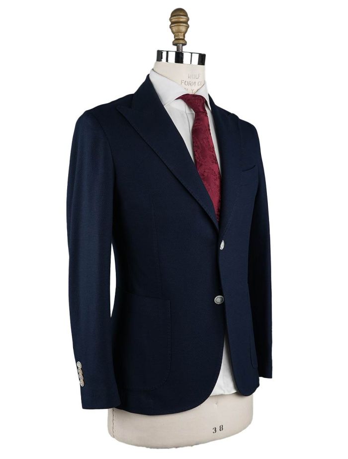 Barba Napoli Dark Blue Cotton Blazer | IsuiT