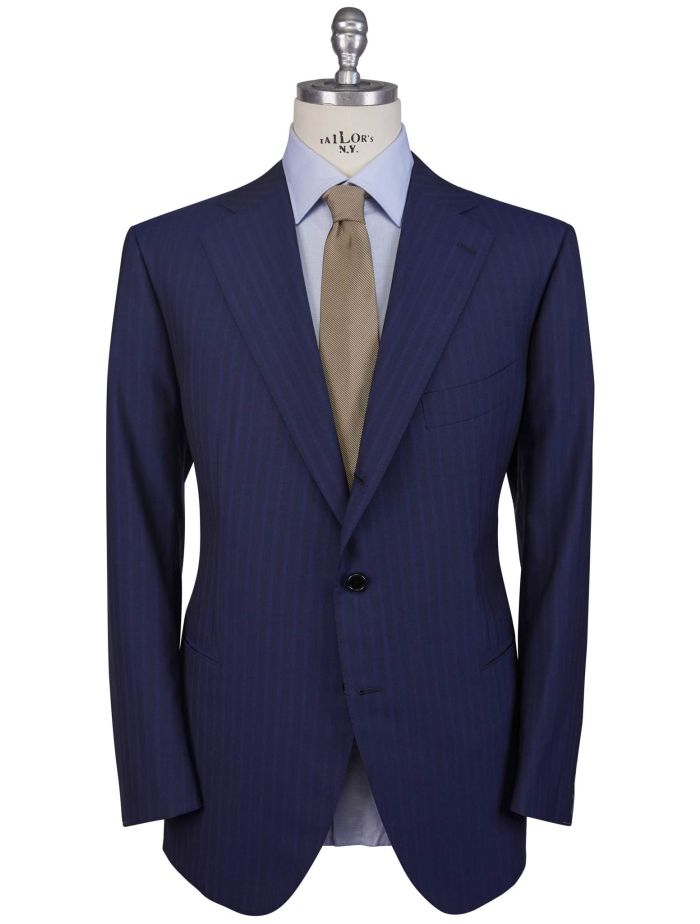 Cesare Attolini Black Blue Wool 130'S Suit | IsuiT