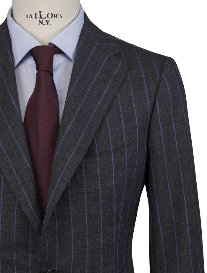 Cesare Attolini　スーツ Cesare Attolini Suit Double Breasted Midnight Blue Gray