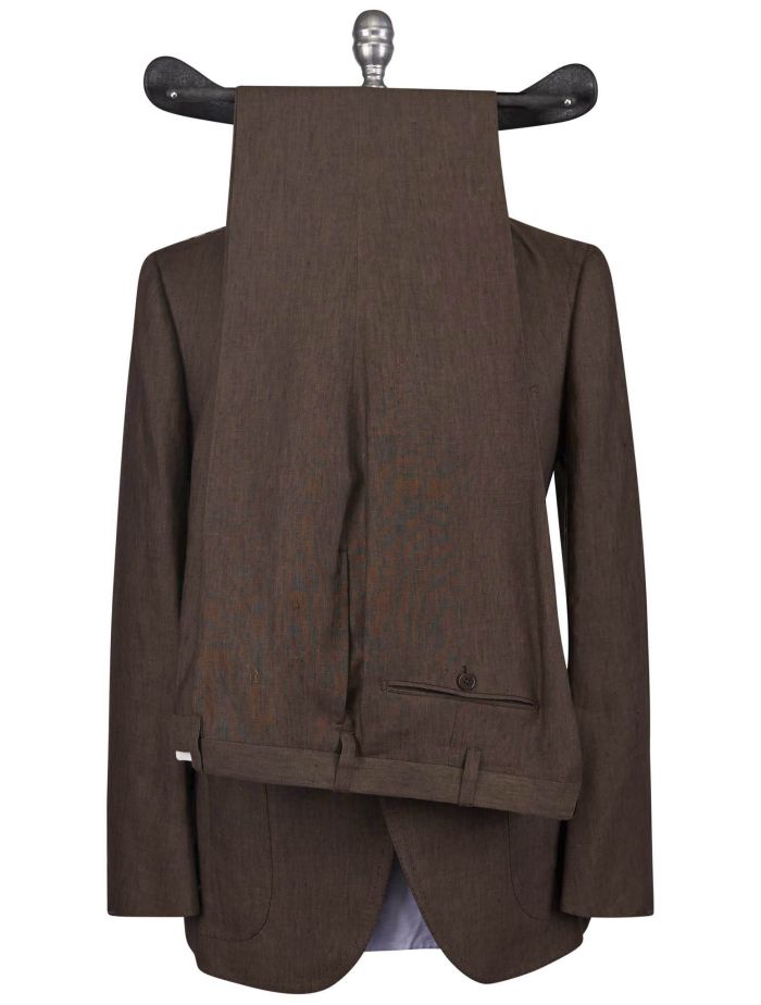 Cesare Attolini Brown Linen Suit | IsuiT