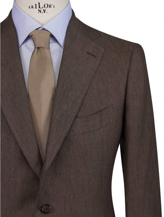 Cesare Attolini Brown Linen Suit | IsuiT