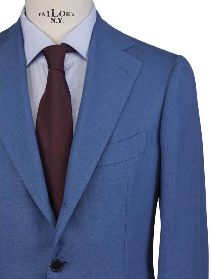 Cesare Attolini Light Blue Linen Suit | IsuiT
