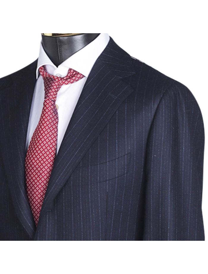 Cesare Attolini - Navy Sea Island Cotton Suit | Mitchell Stores