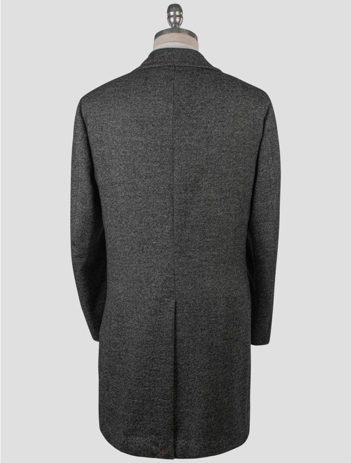 Isaia Gray Wool Double Breasted Overcoat IsuiT