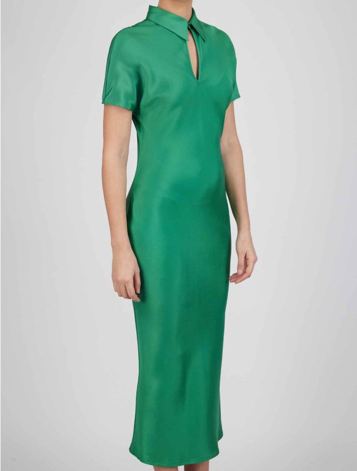 ワンピース Kiton FW24 SILK DRESS (D58336 K0597A01) Kiton - Gold Short Sleeve Gown | Mitchell Stores