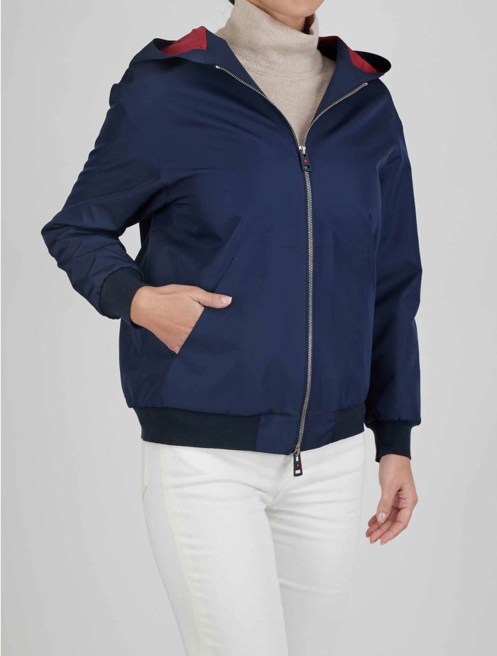 Kiton Kired Blue Cotton Pu Coat | IsuiT