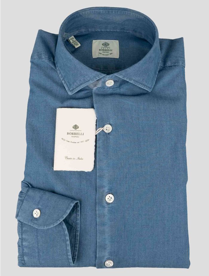 Luigi Borrelli Denim Cotton Shirt | IsuiT