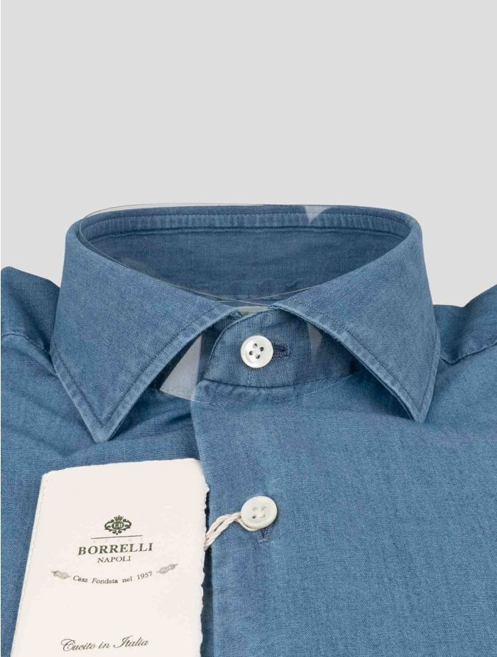 Luigi Borrelli Denim Cotton Shirt | IsuiT
