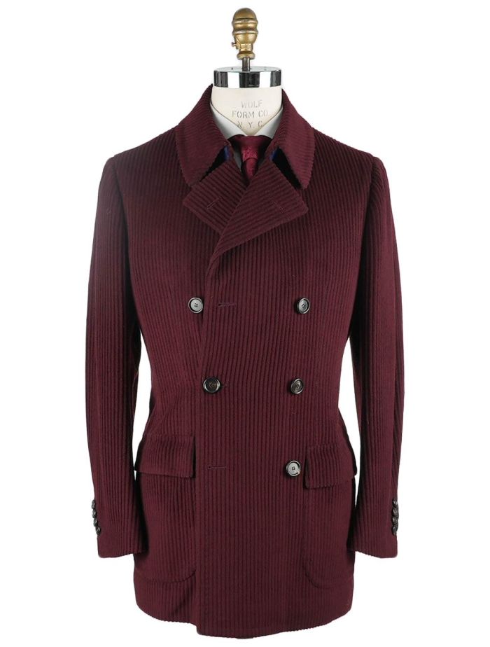【関税&送料込】Mm Studio Burgundy Cashmere And Wool Canneti Lecco's Cashmere Sweater Merino Wool Mens 2XL Maroon
