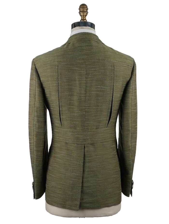 Cesare Attolini Green Cotton Linen Silk Blazer | IsuiT