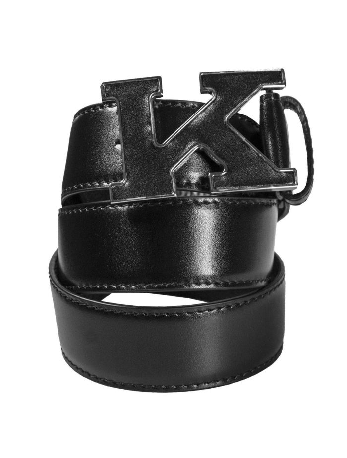 【返品?交換対象商品】 Black KITON Leather IsuiT | Belt 小物