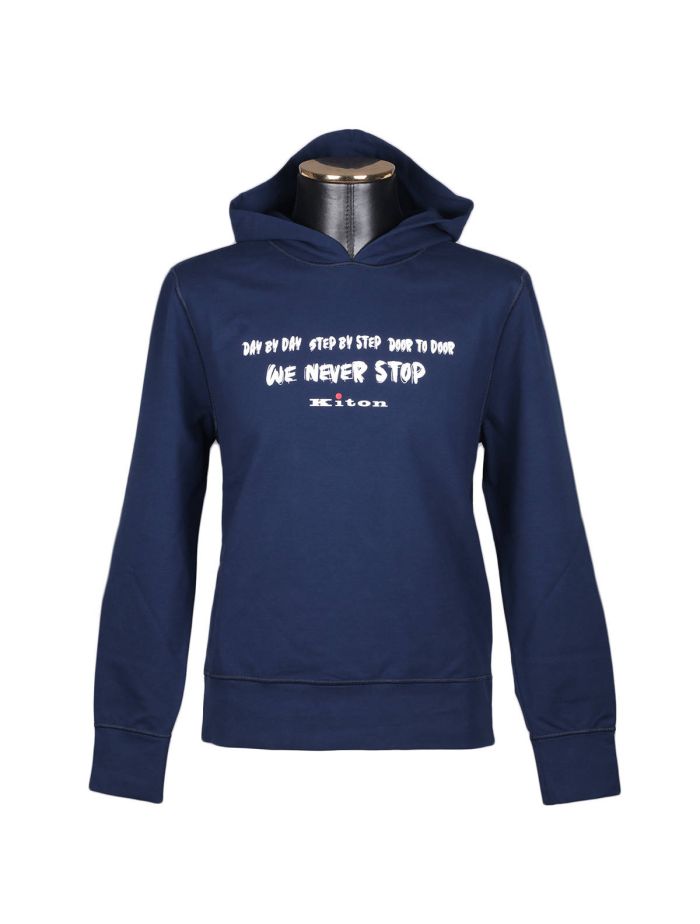 Kiton Blue Cotton EA Sweater